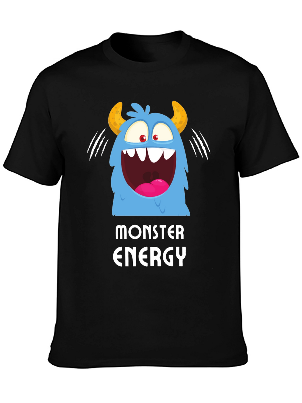 Monster Energy Graphic Print Black T-Shirt