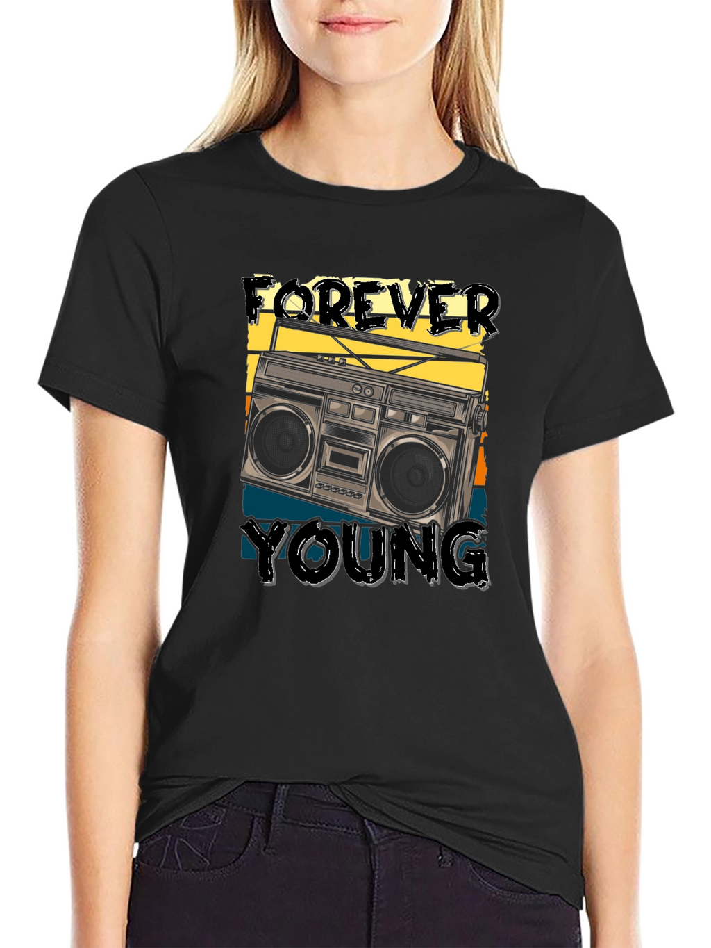 Forever Young Retro Boombox T-Shirt