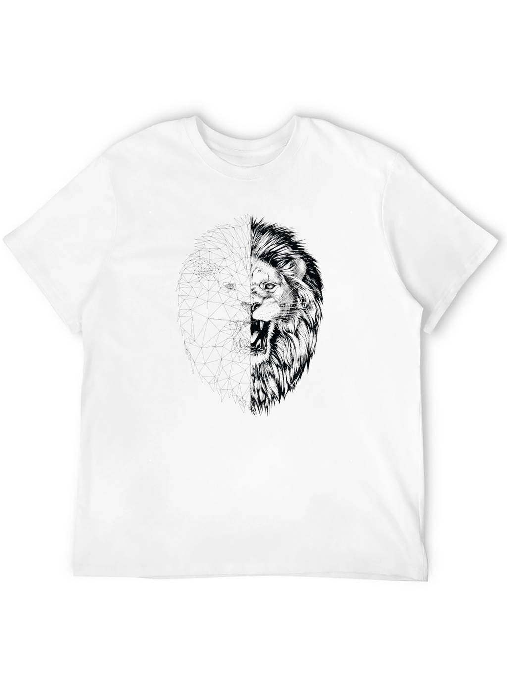 Lion Graphic Print Black Tee