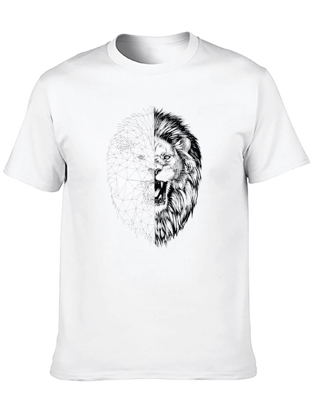 Lion Graphic Print Black Tee