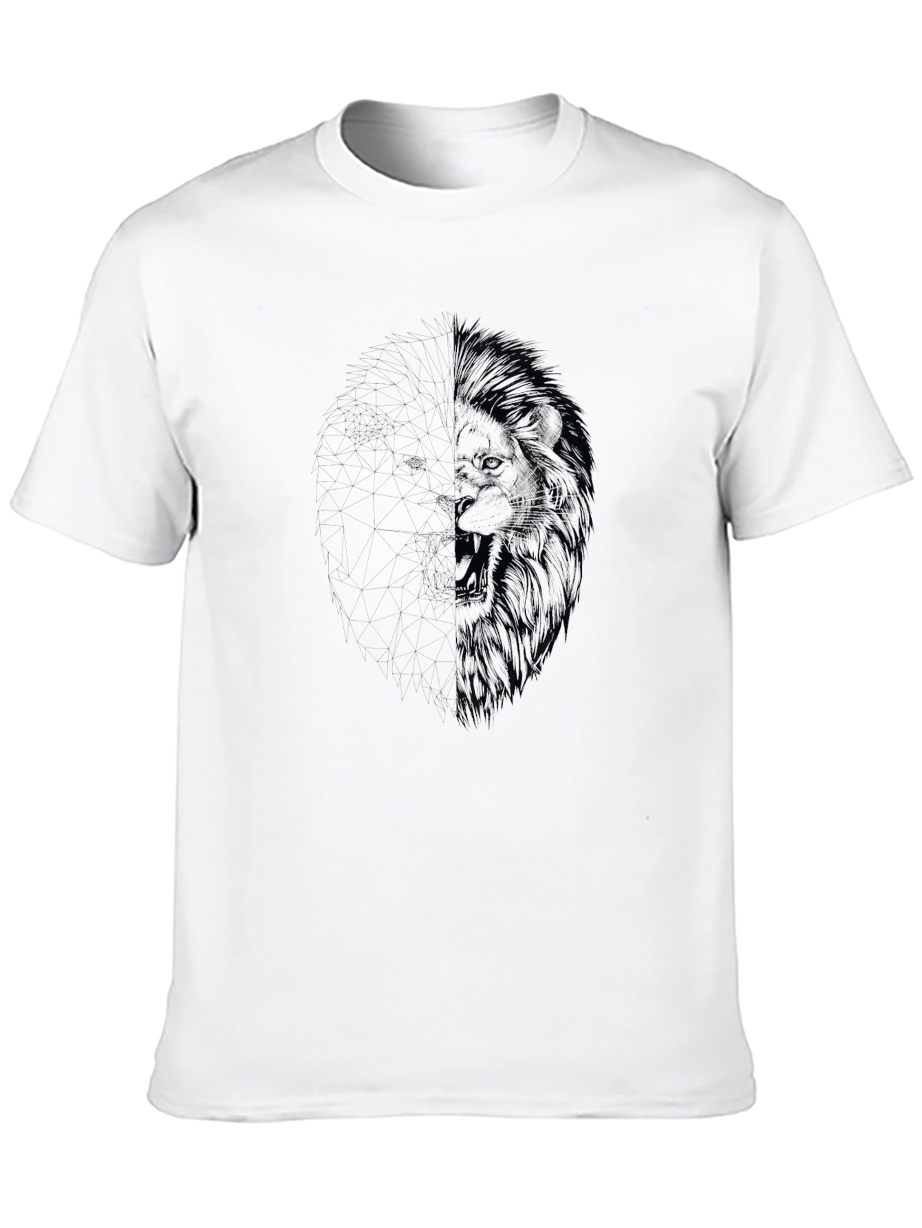 Lion Graphic Print Black Tee