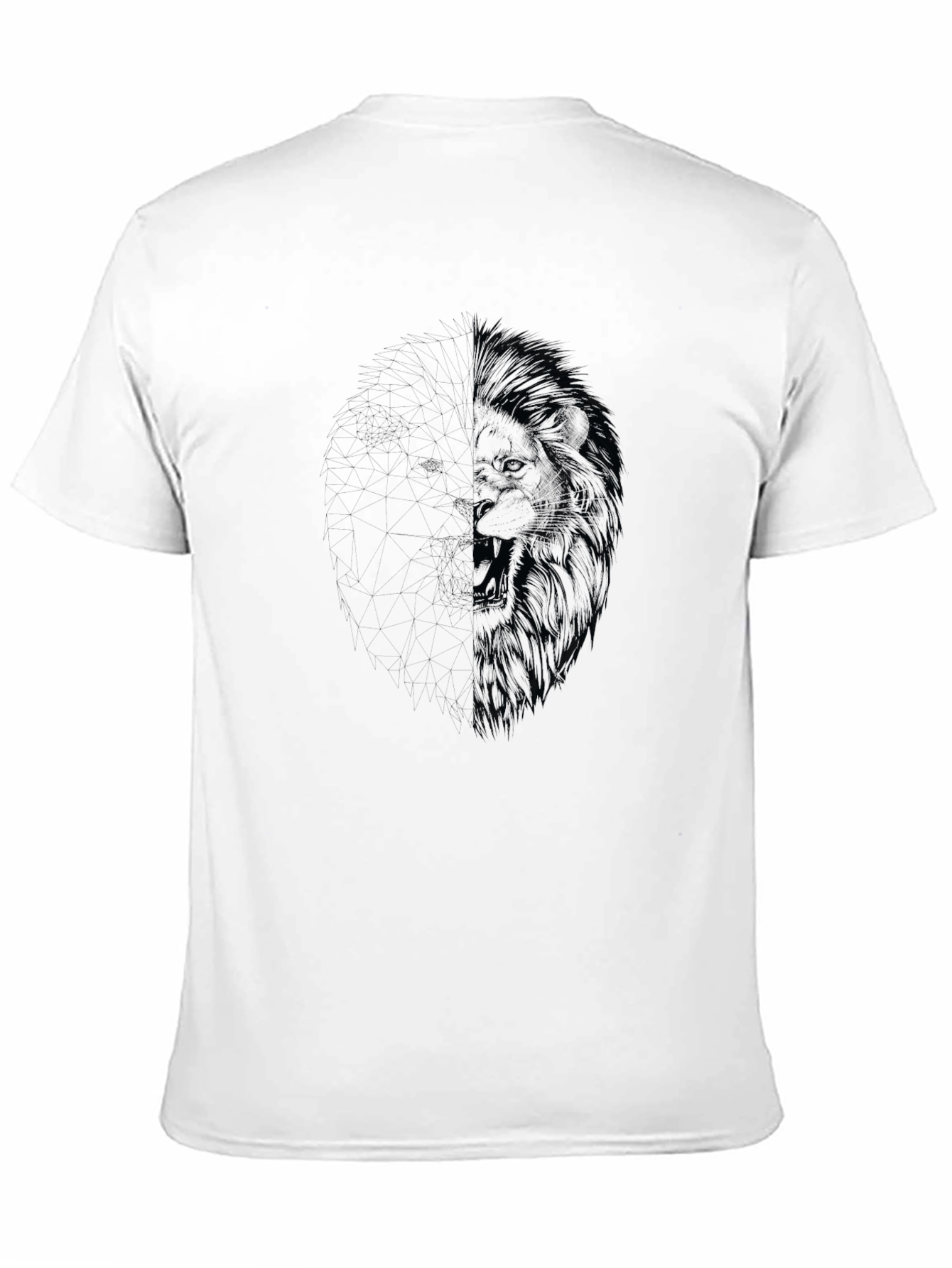 Lion Graphic Print Black Tee