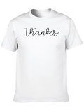 Thanks Script Black T-Shirt Casual Wear