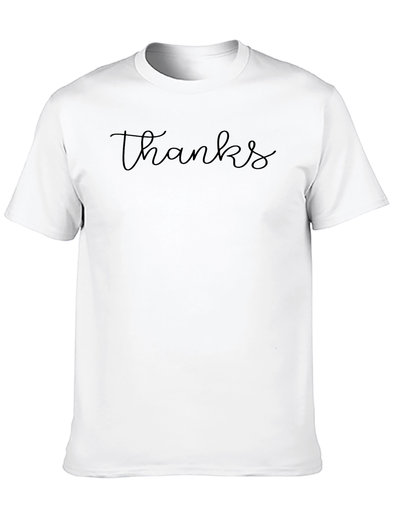 Thanks Script Black T-Shirt Casual Wear