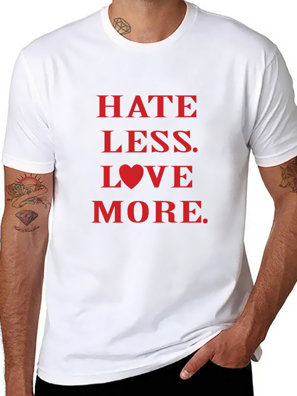 Hate Less Love More Graphic Tee