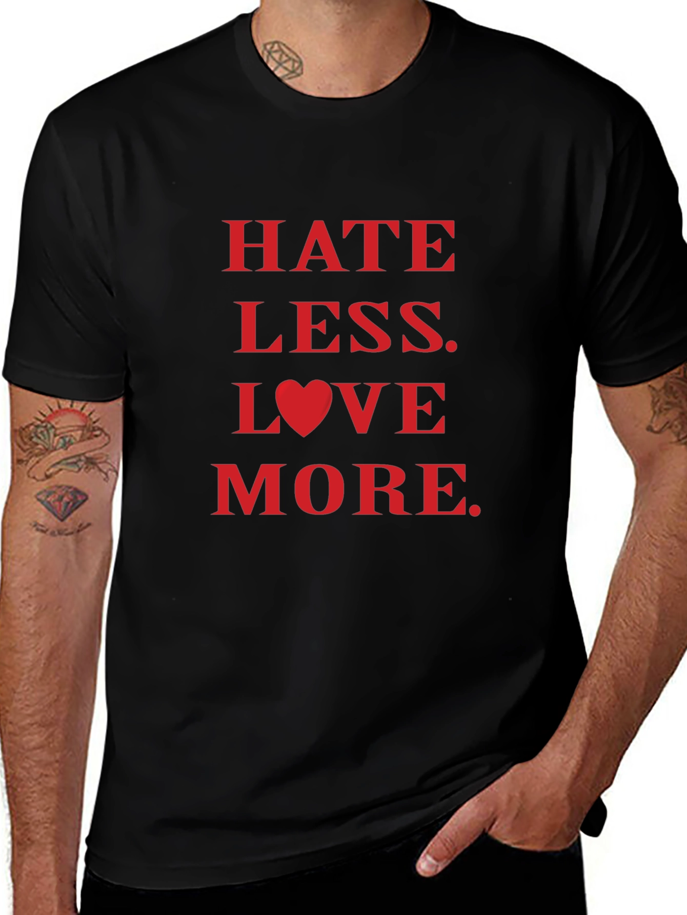 Hate Less Love More Graphic Tee