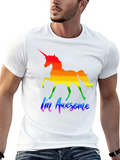 Rainbow Unicorn Im Awesome T-Shirt