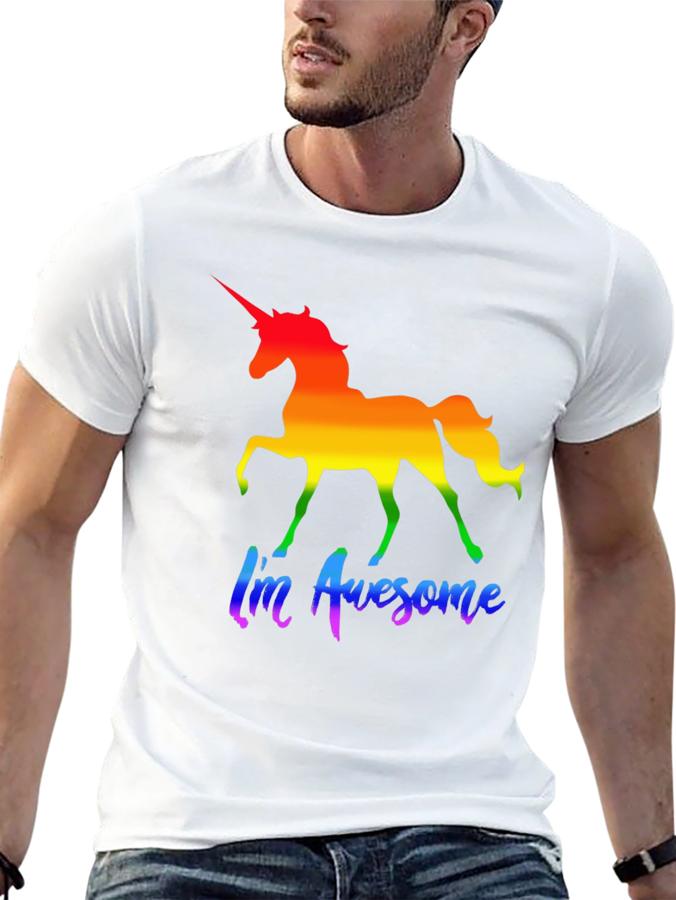 Rainbow Unicorn Im Awesome T-Shirt