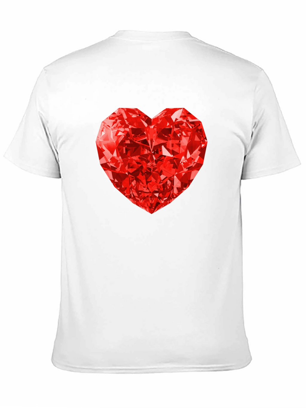 Red Diamond Heart Graphic Tee - Mens Black T-Shirt