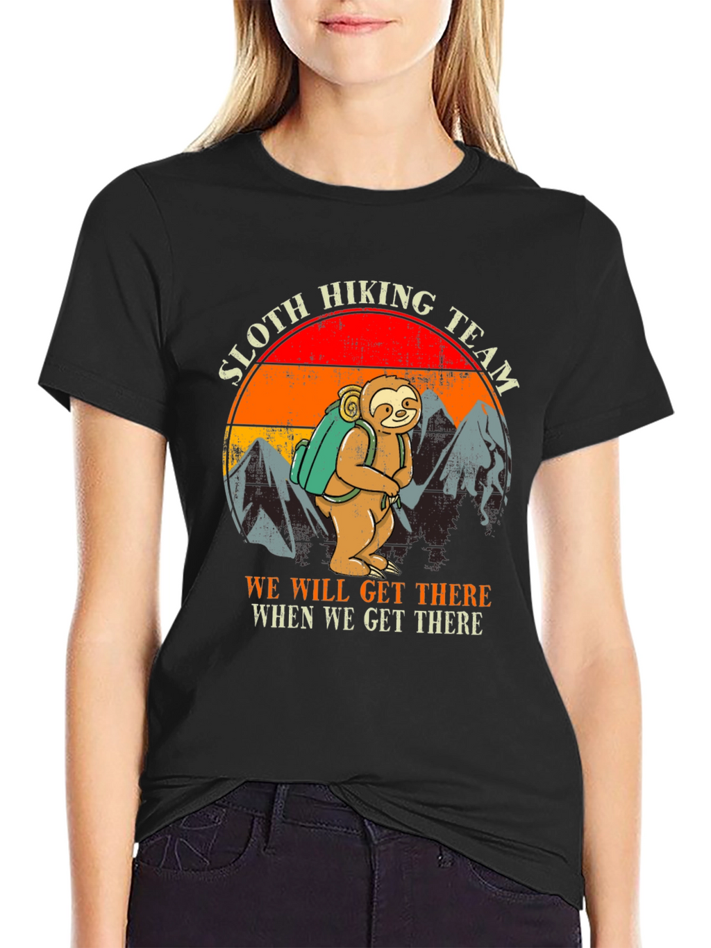 Sloth Hiking Team T-Shirt - We Will Get There