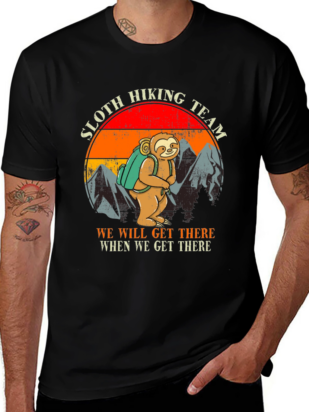 Sloth Hiking Team T-Shirt - We Will Get There