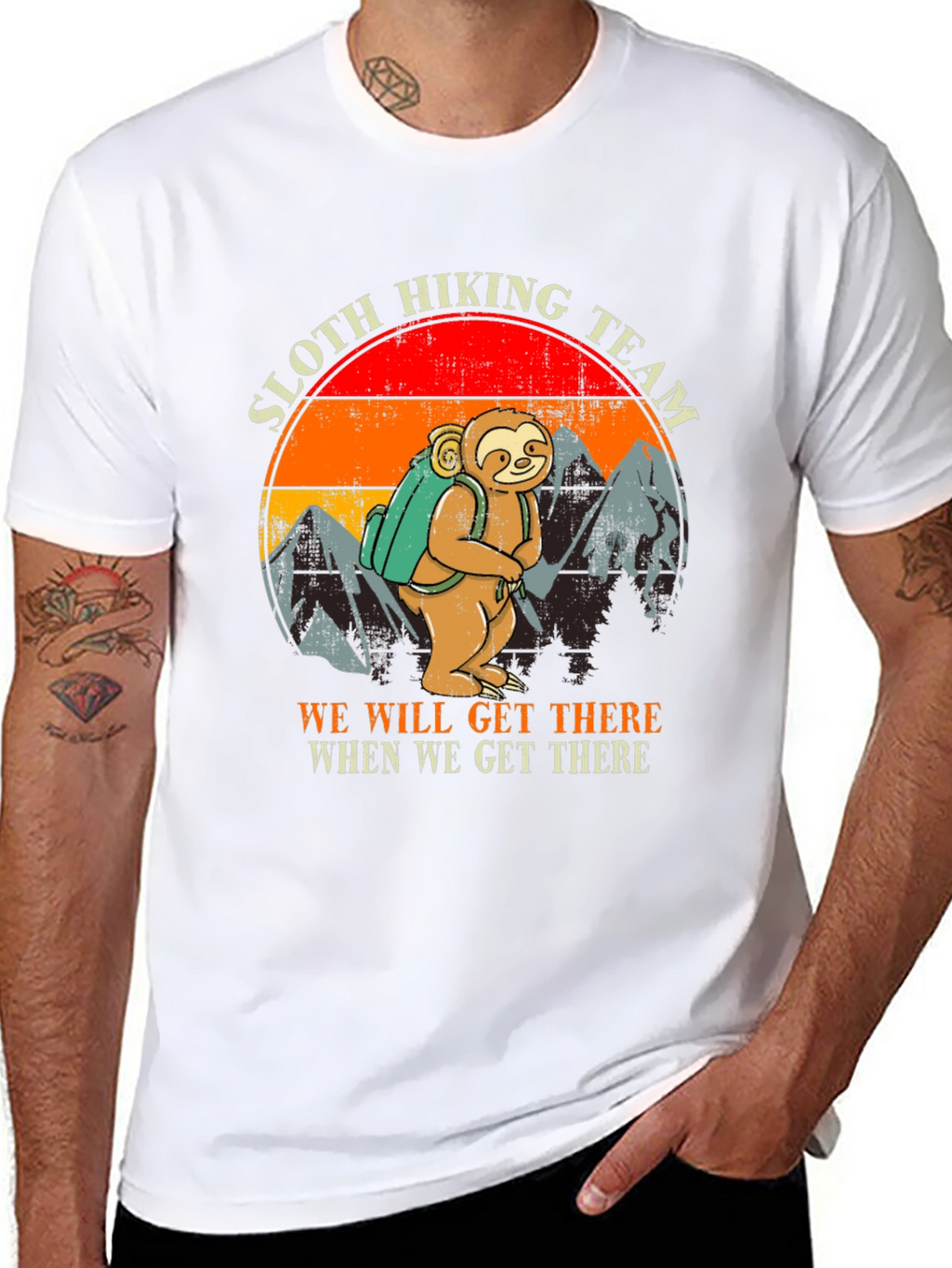 Sloth Hiking Team T-Shirt - We Will Get There