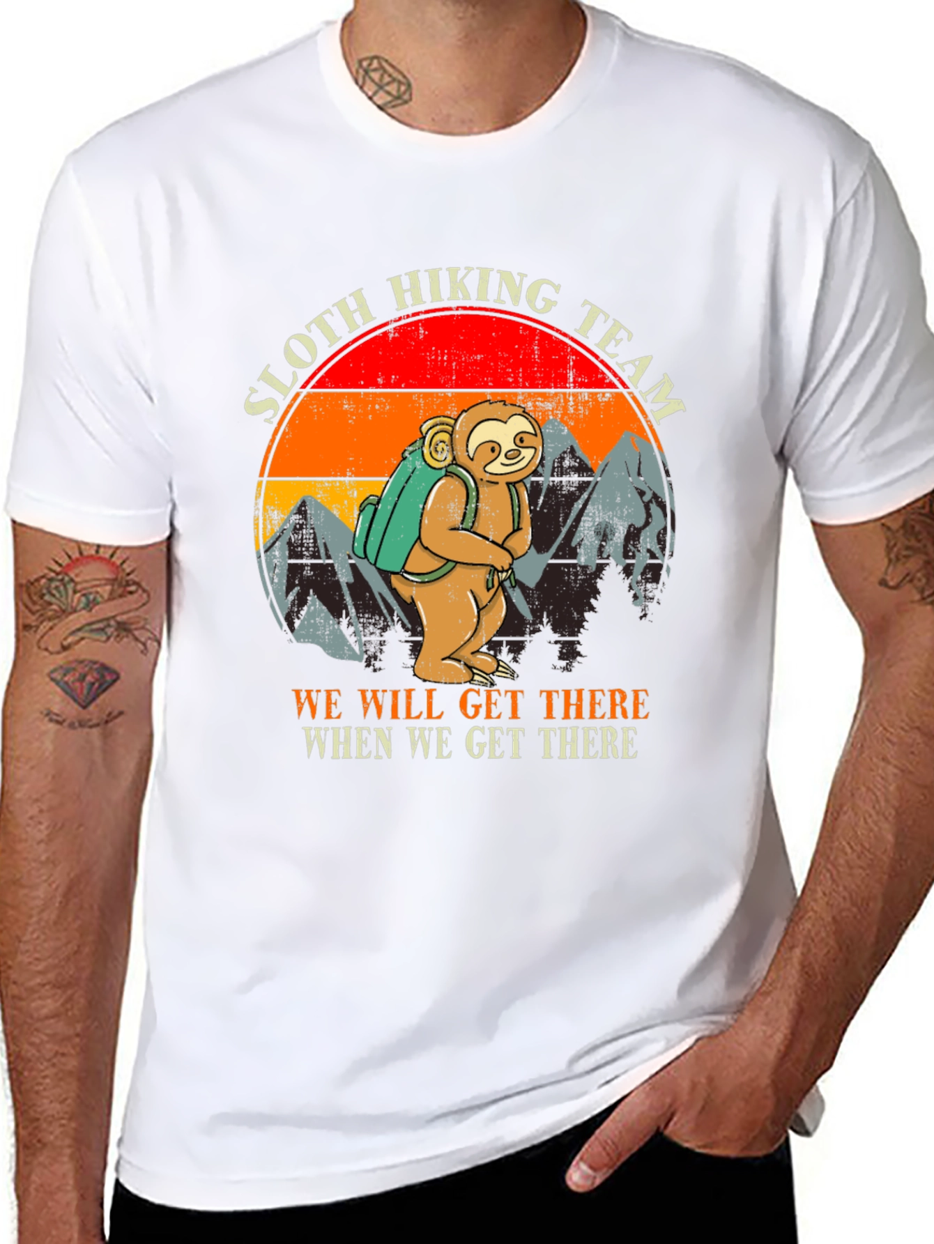 Sloth Hiking Team T-Shirt - We Will Get There