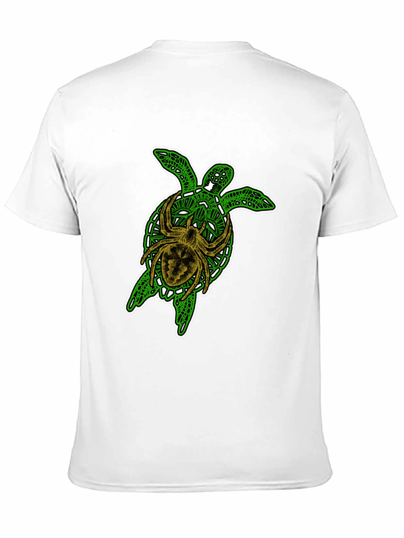 Turtle and Spider Graphic Black T-Shirt