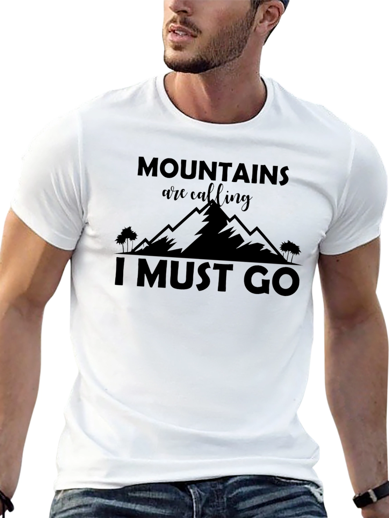 Mountains Calling Black T-Shirt