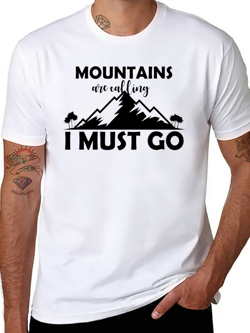 Mountains Calling Black T-Shirt