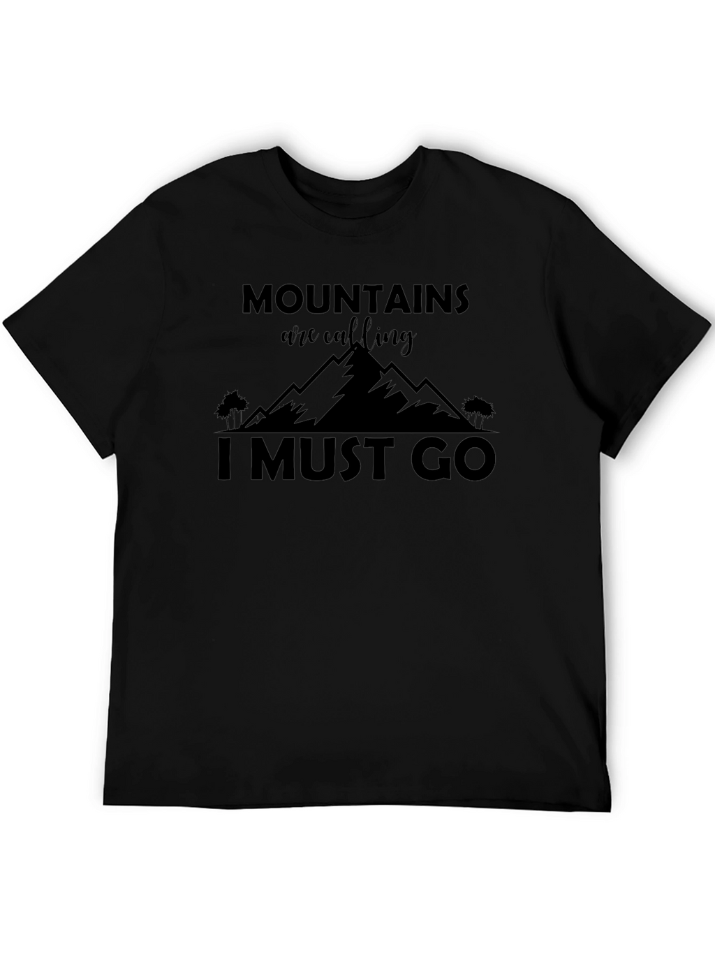 Mountains Calling Black T-Shirt