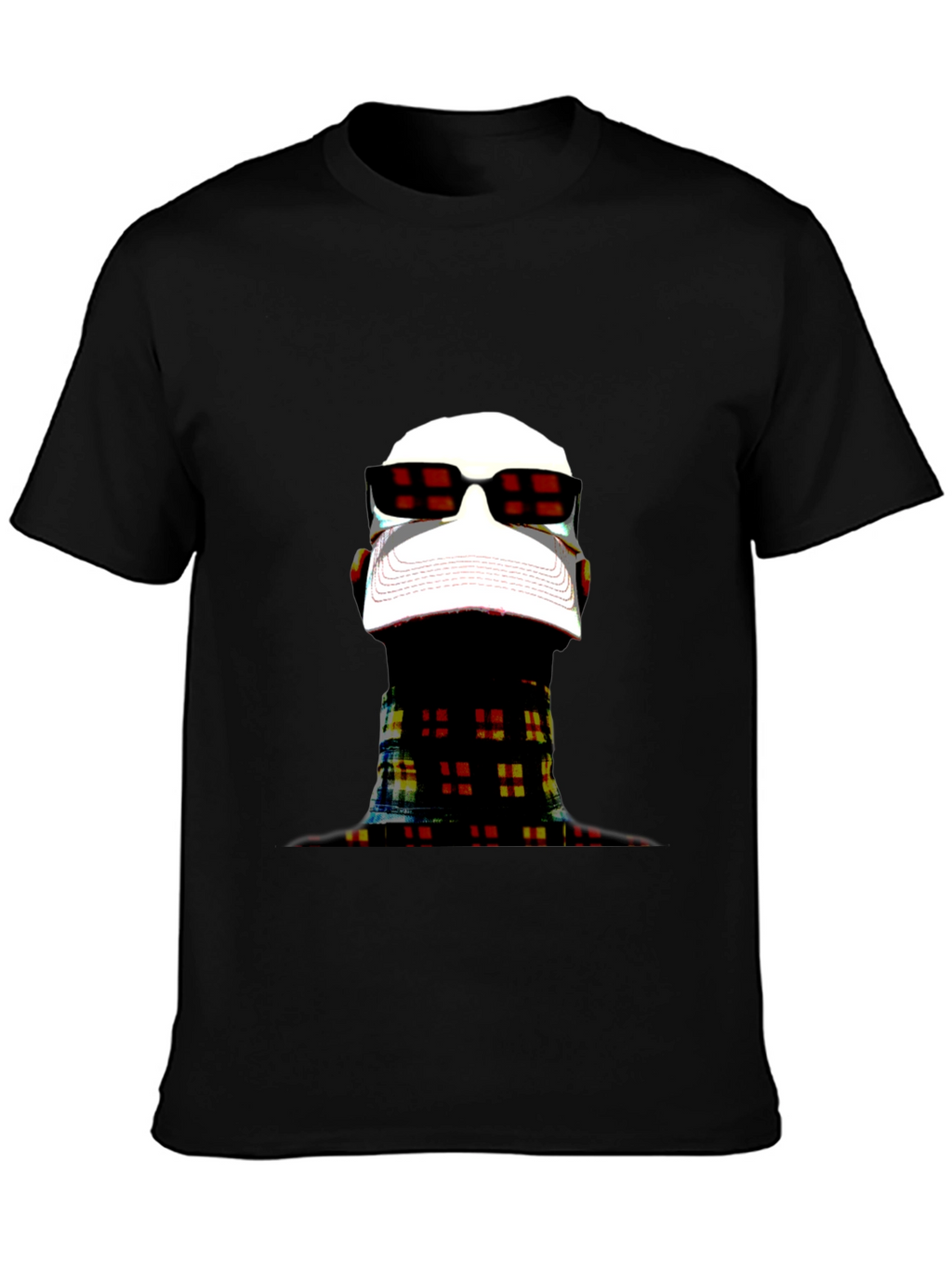 Modern Art Graphic Tee - Black Crewneck Shirt