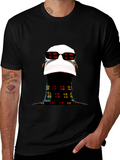 Modern Art Graphic Tee - Black Crewneck Shirt