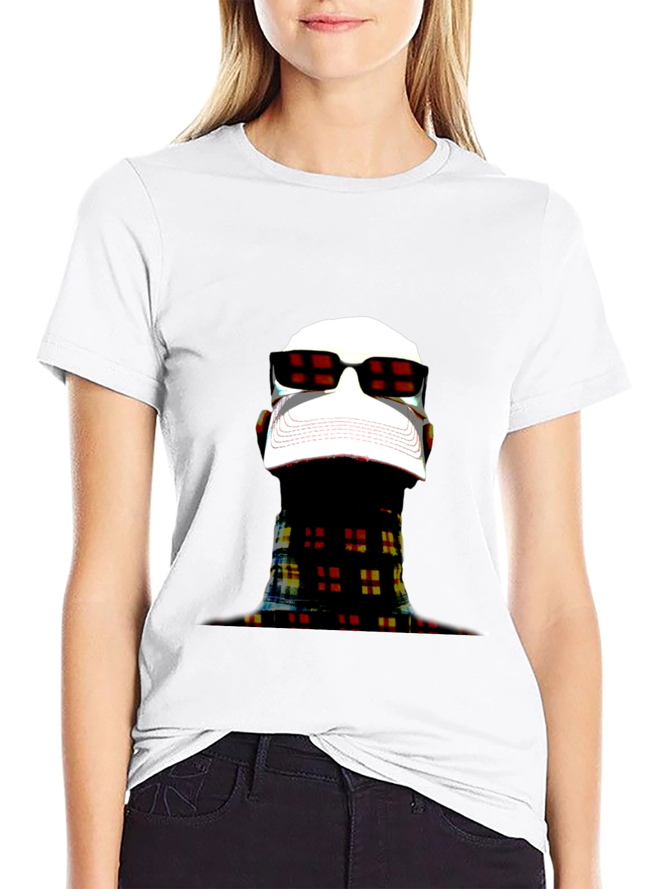 Modern Art Graphic Tee - Black Crewneck Shirt
