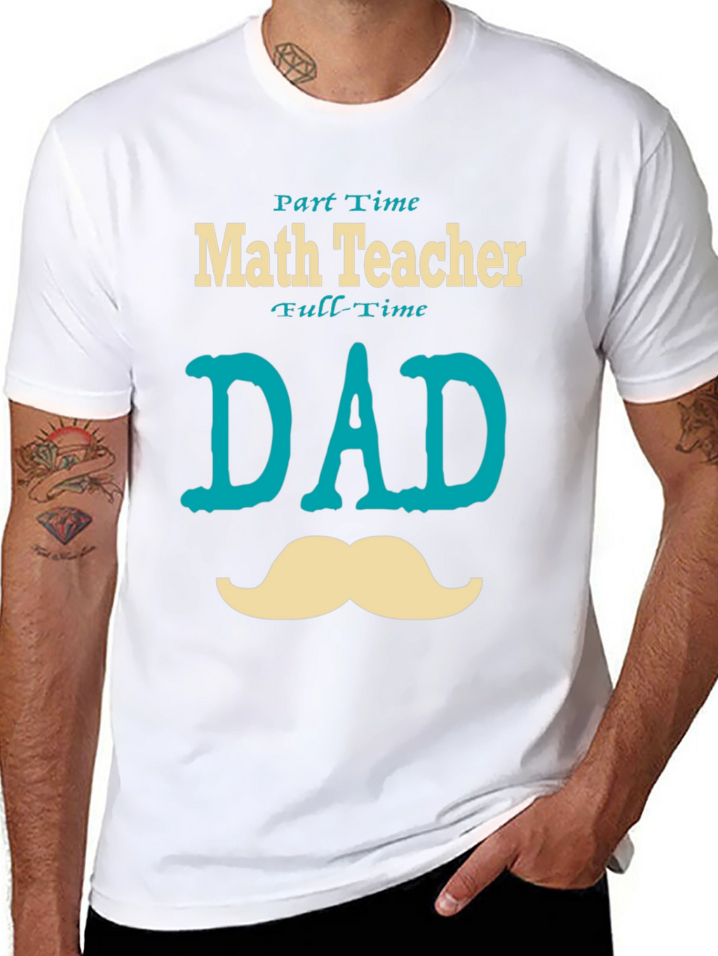Part-Time Math Teacher Full-Time Dad T-Shirt