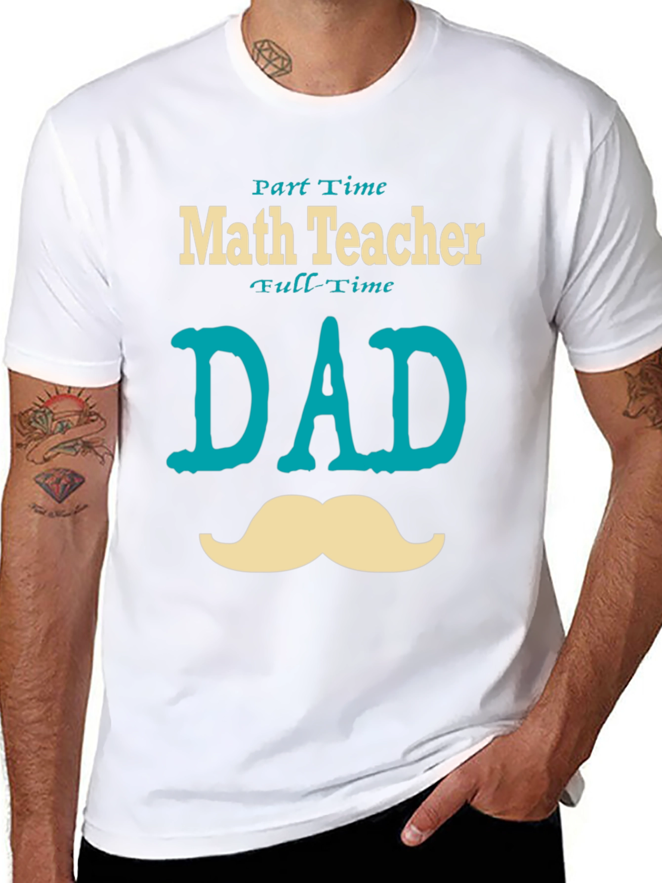 Part-Time Math Teacher Full-Time Dad T-Shirt