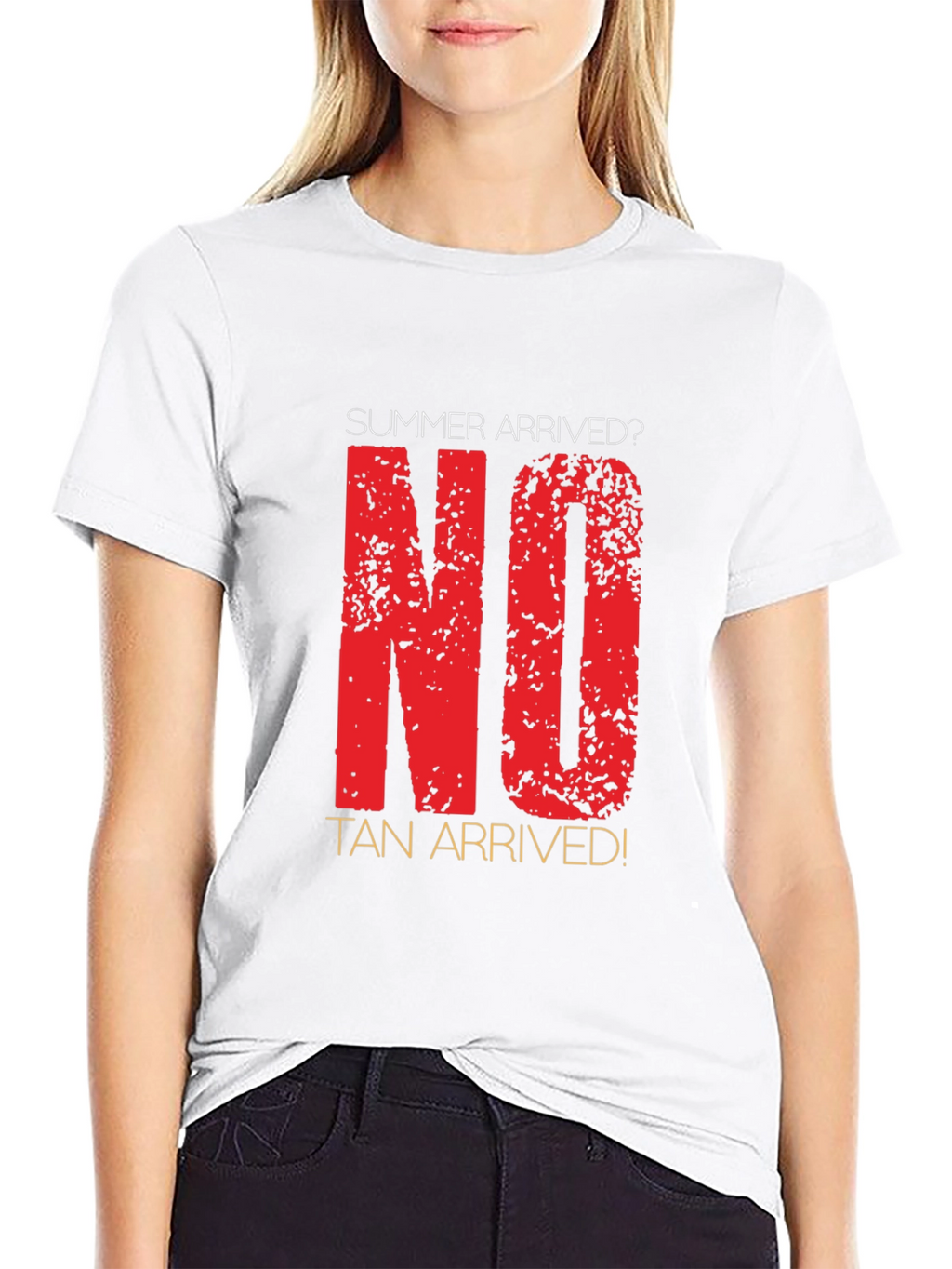 Summer Arrived? No Tan Arrived! Novelty T-Shirt