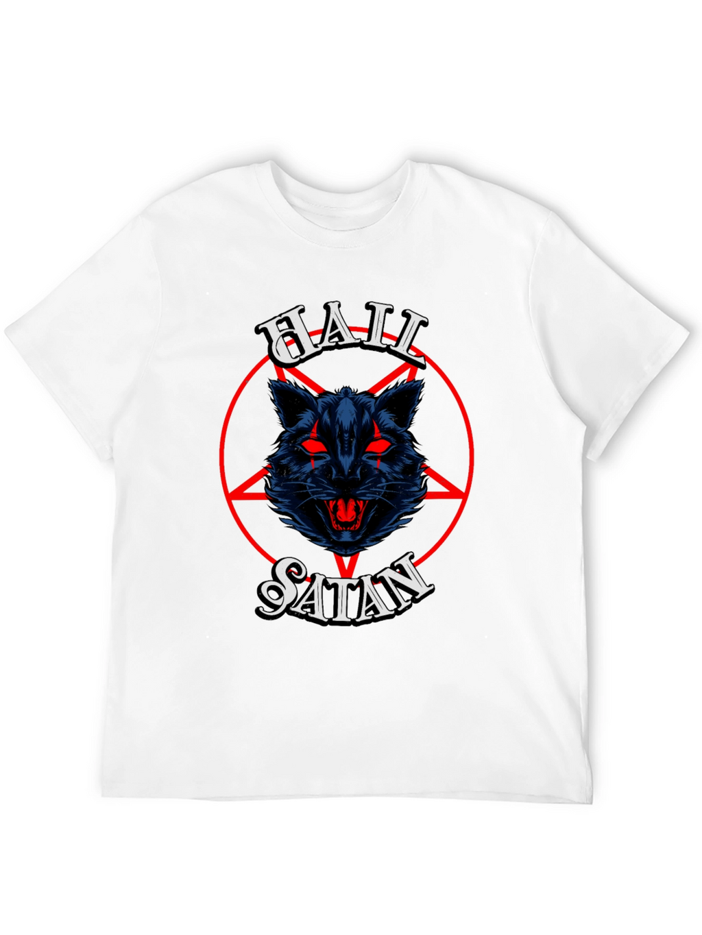 Hail Satan Graphic Tee - Black Cotton T-Shirt
