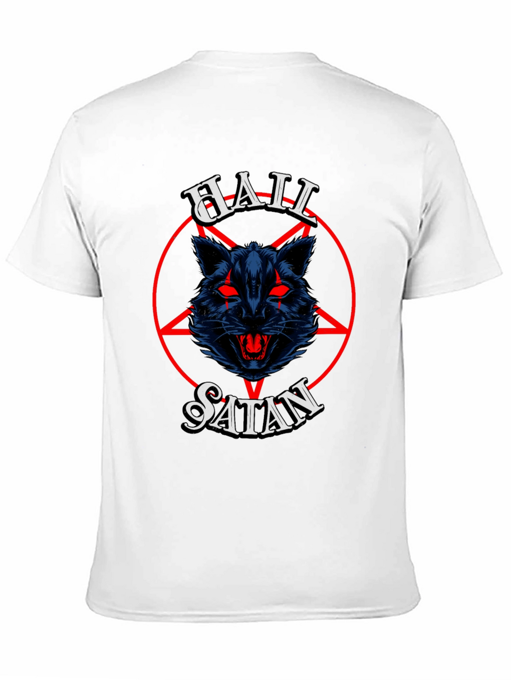 Hail Satan Graphic Tee - Black Cotton T-Shirt