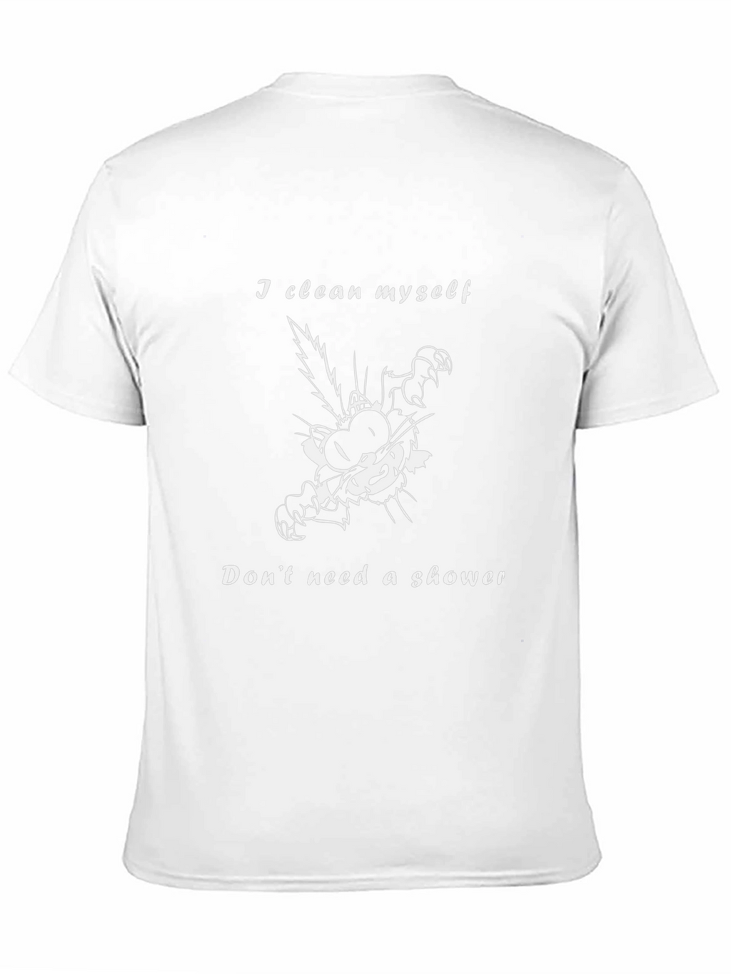 I Clean Myself Funny Cat Graphic Tee
