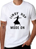 Lindy Hop Mode On Black Graphic Tee