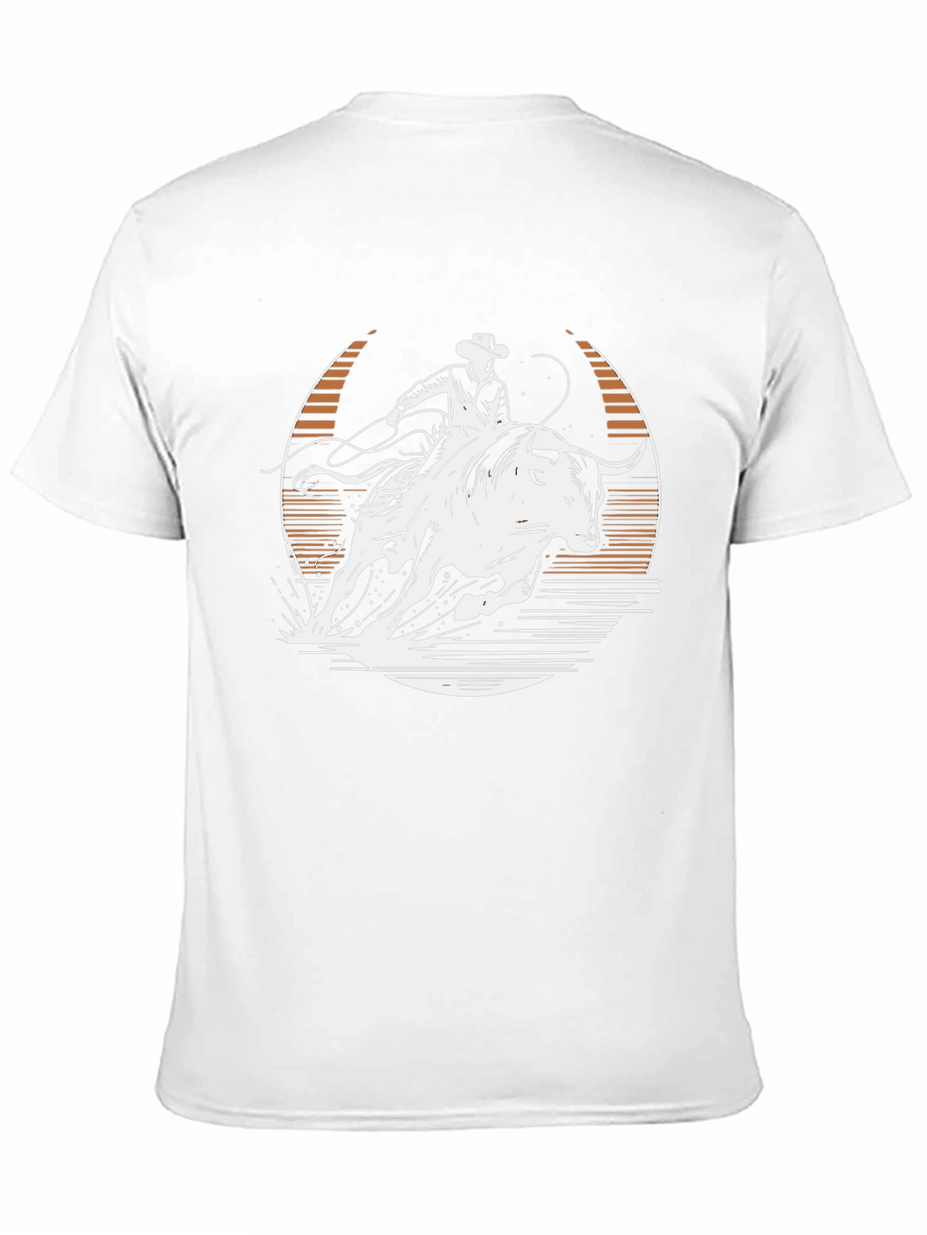 Cowboy Bull Riding Graphic Tee - Black Cotton Shirt