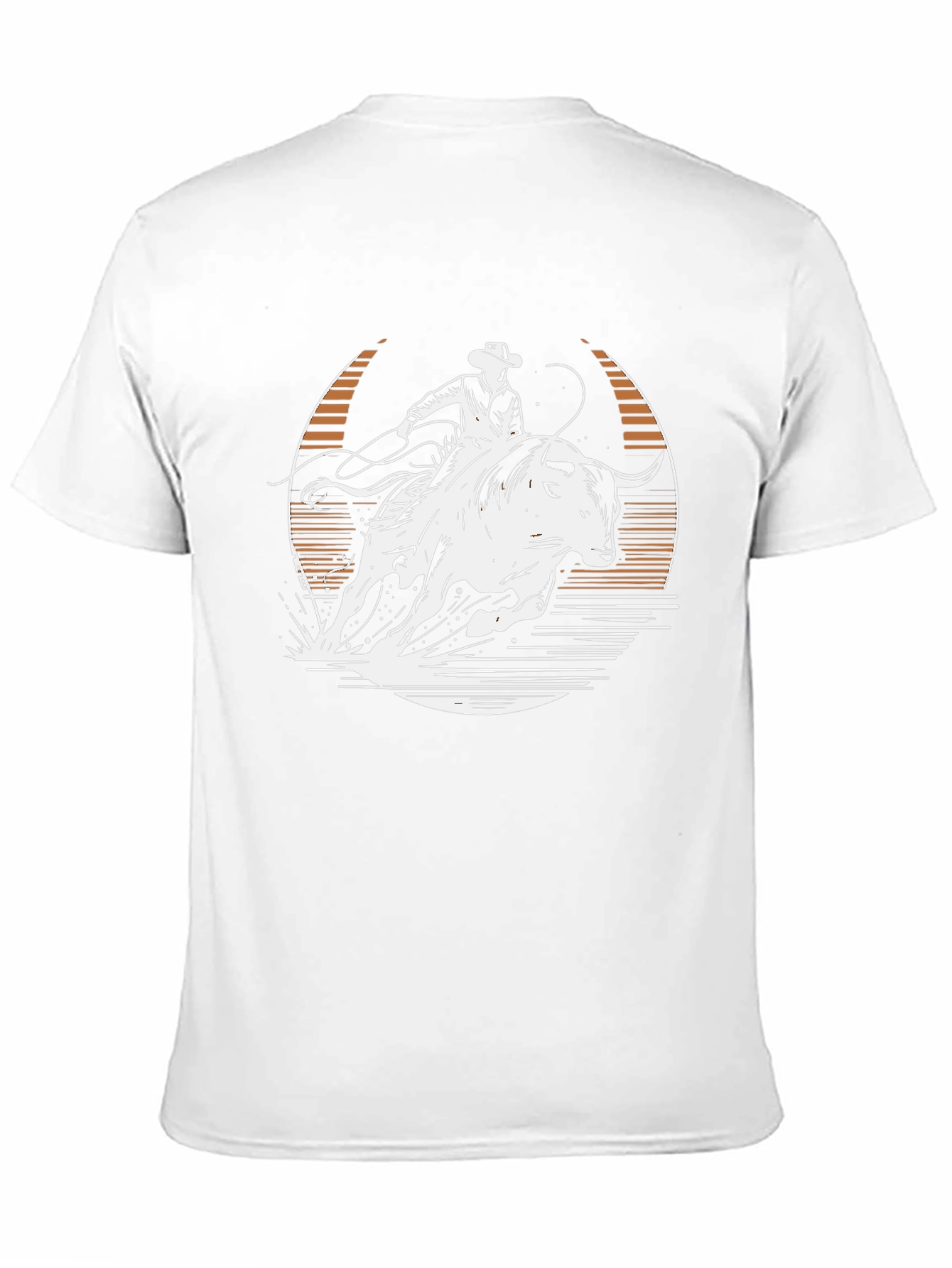 Cowboy Bull Riding Graphic Tee - Black Cotton Shirt