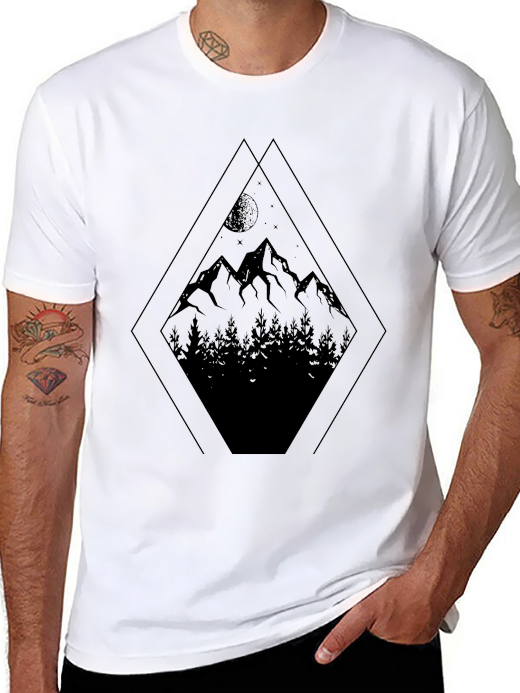 Mountainscape Graphic Tee - Dark Style