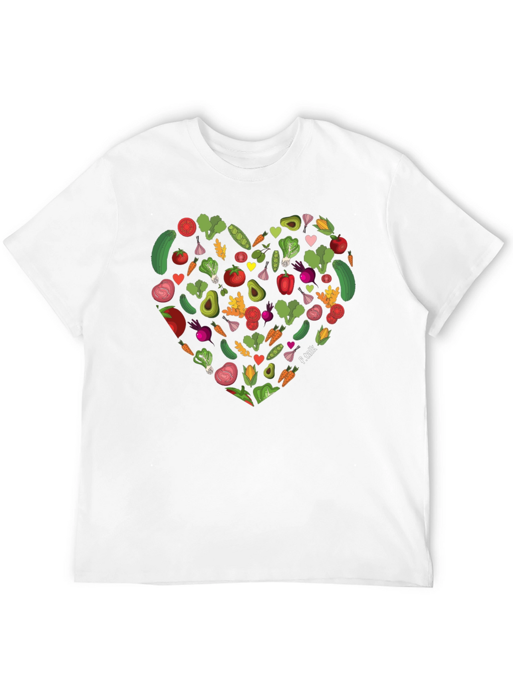 Vegetarian Heart T-Shirt - Healthy Living Tee