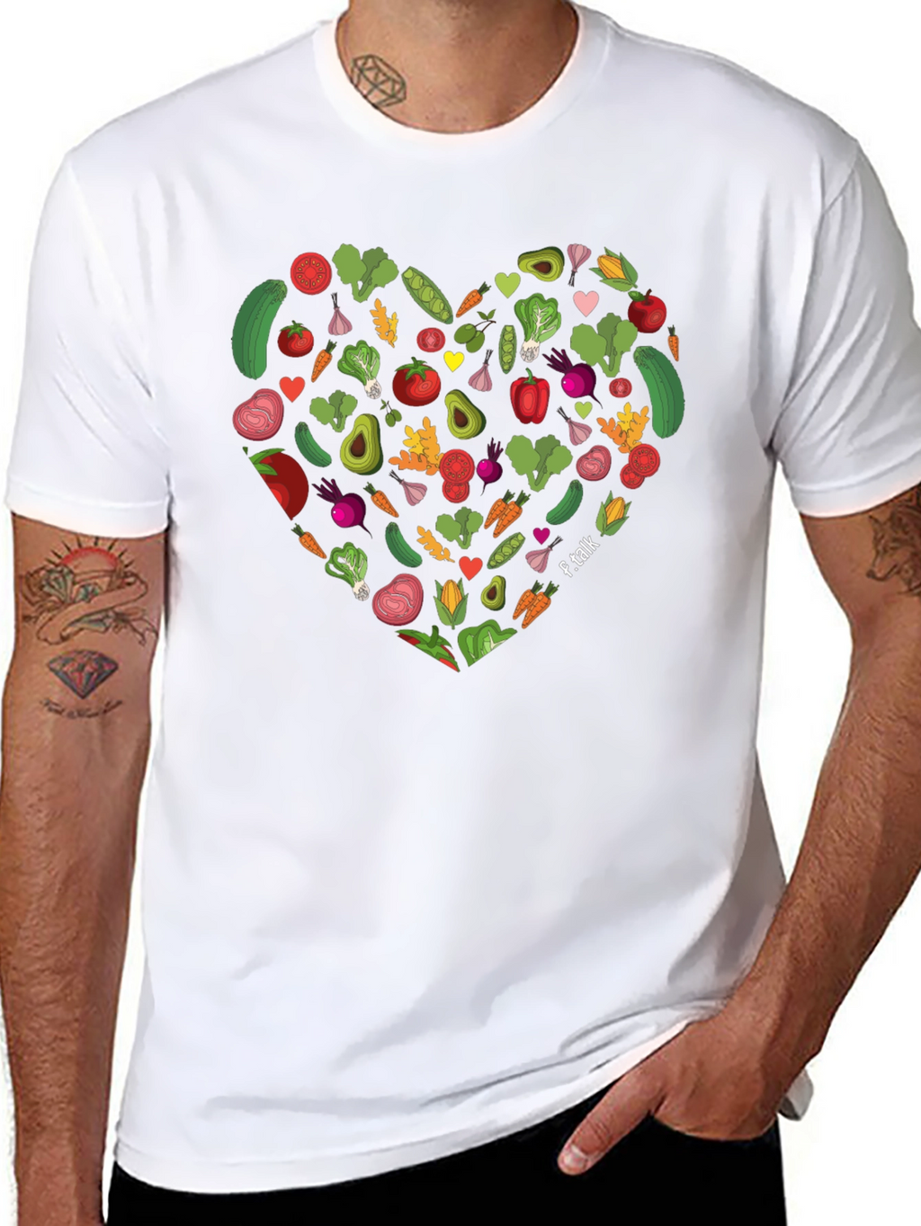 Vegetarian Heart T-Shirt - Healthy Living Tee