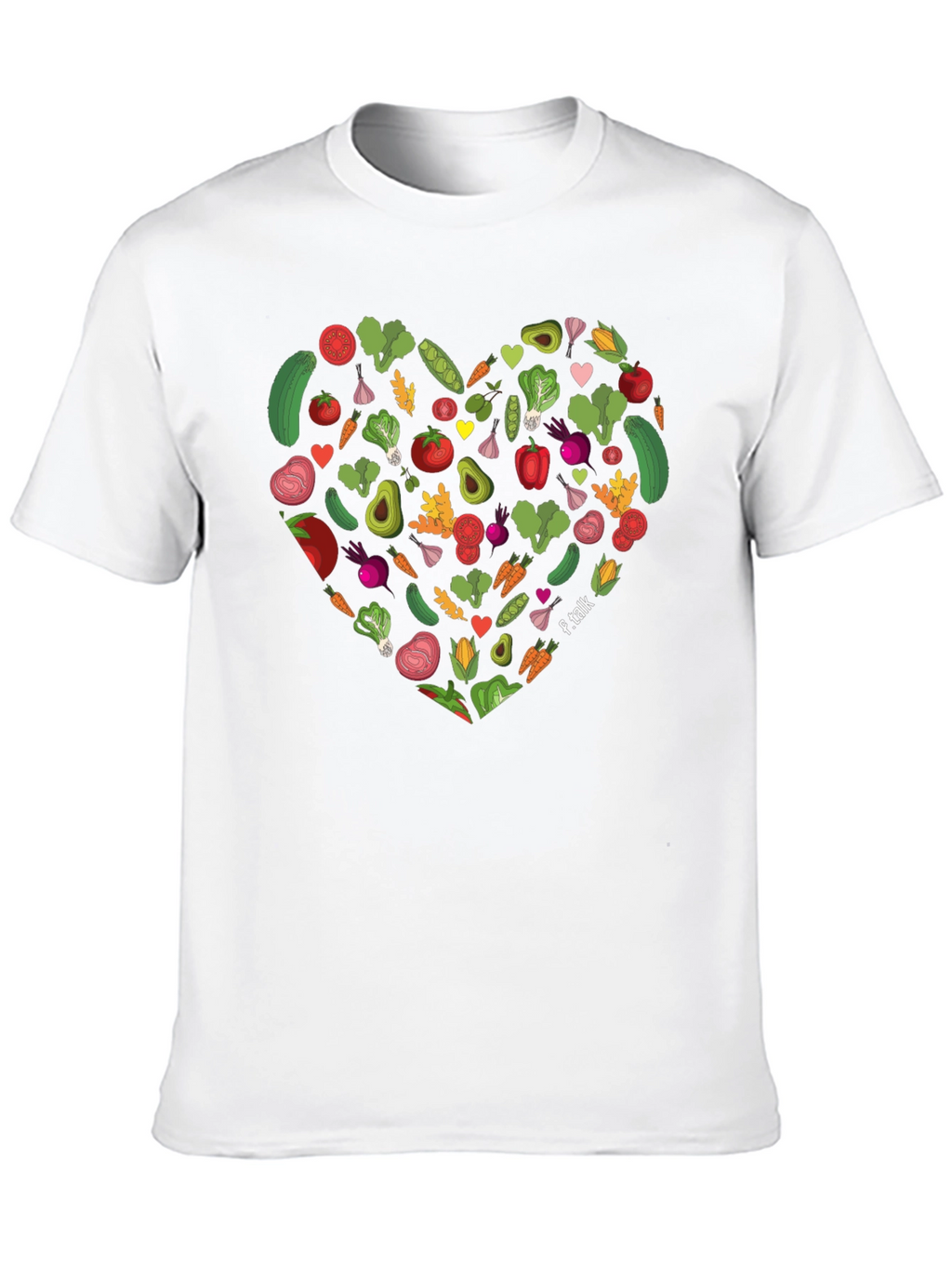 Vegetarian Heart T-Shirt - Healthy Living Tee