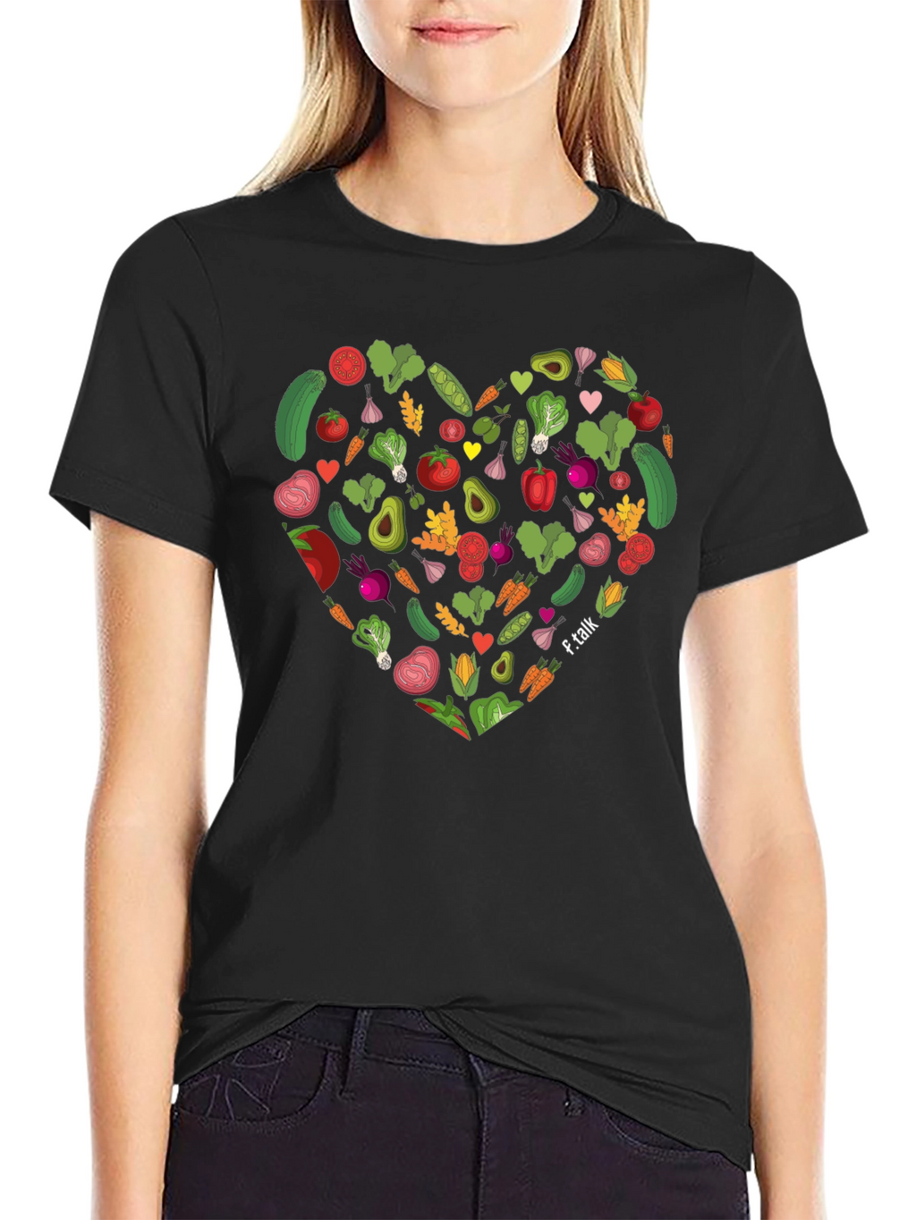 Vegetarian Heart T-Shirt - Healthy Living Tee