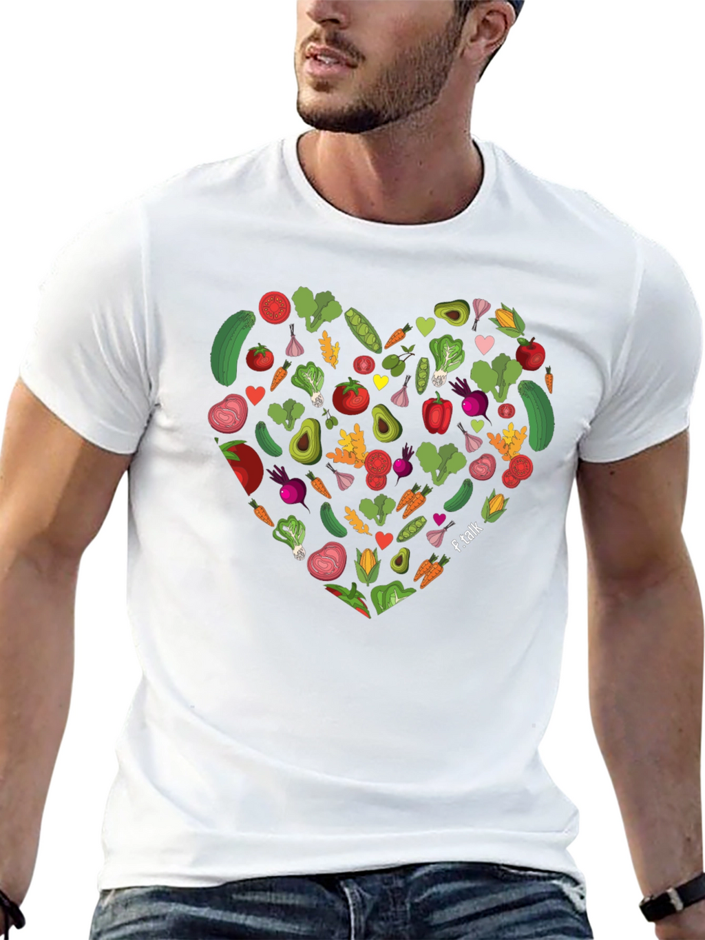 Vegetarian Heart T-Shirt - Healthy Living Tee