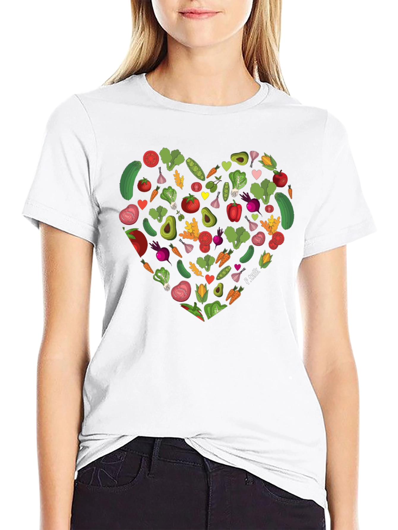 Vegetarian Heart T-Shirt - Healthy Living Tee