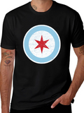 Chicago Flag Star Graphic T-Shirt