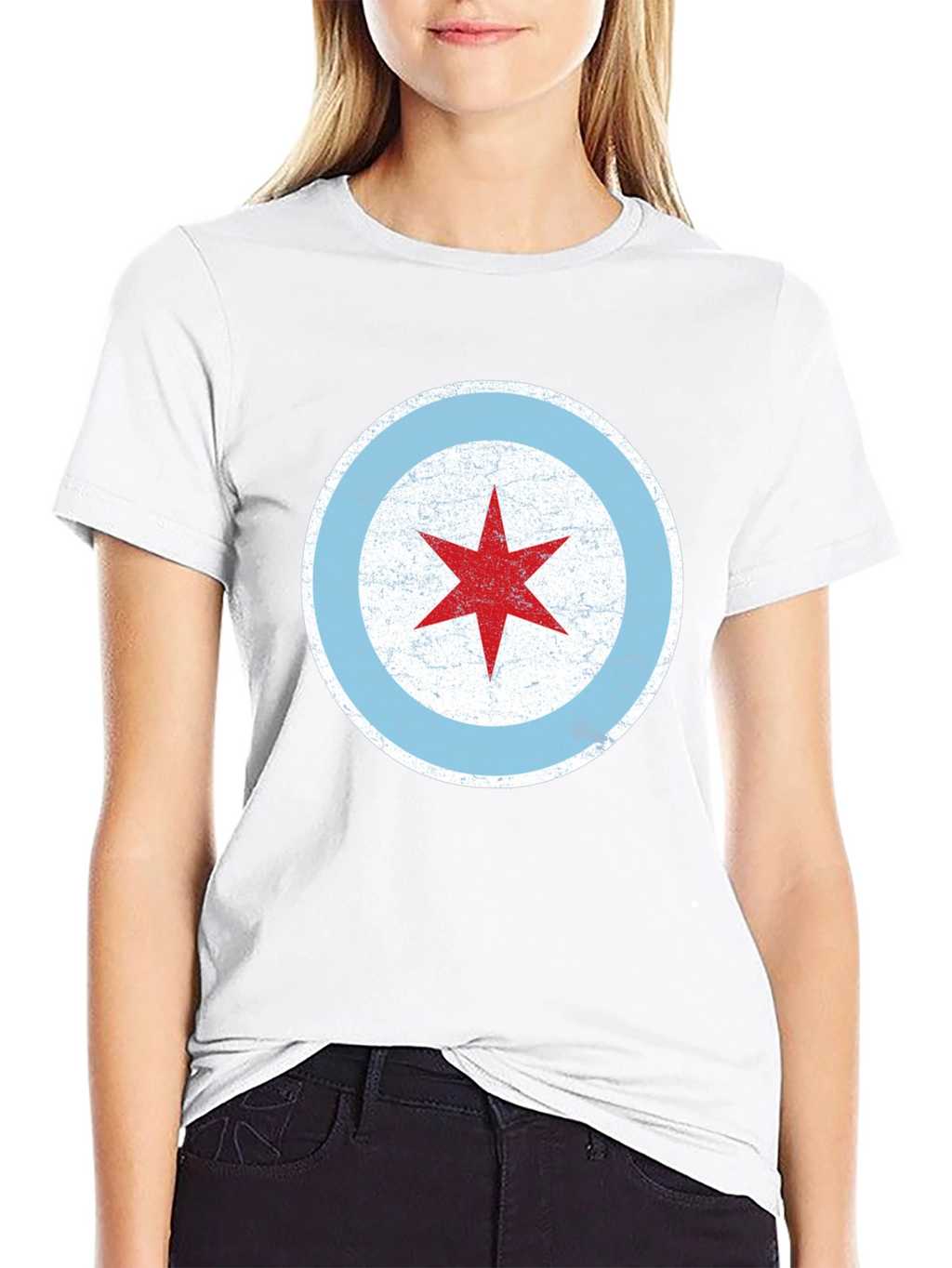 Chicago Flag Star Graphic T-Shirt