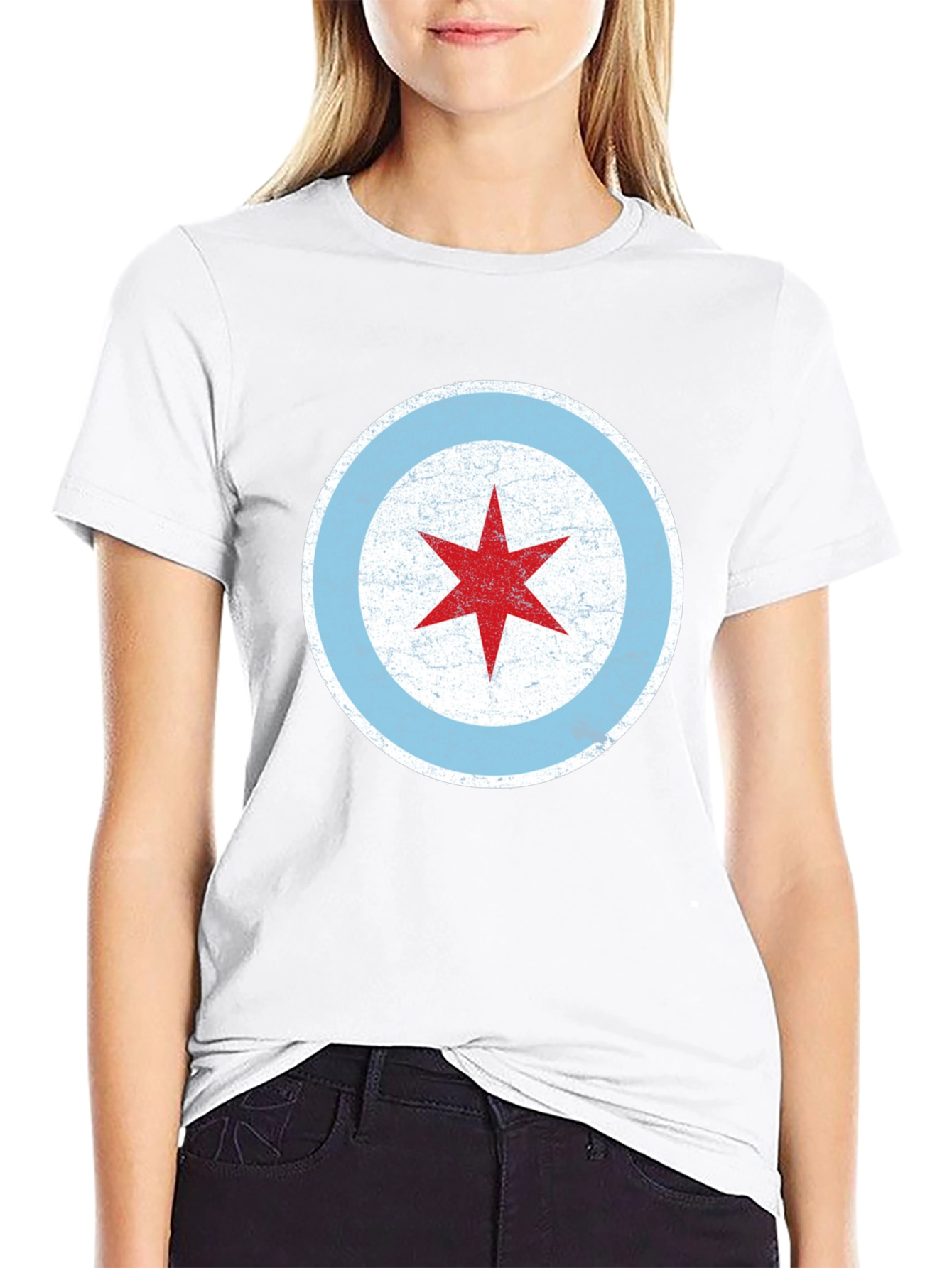 Chicago Flag Star Graphic T-Shirt