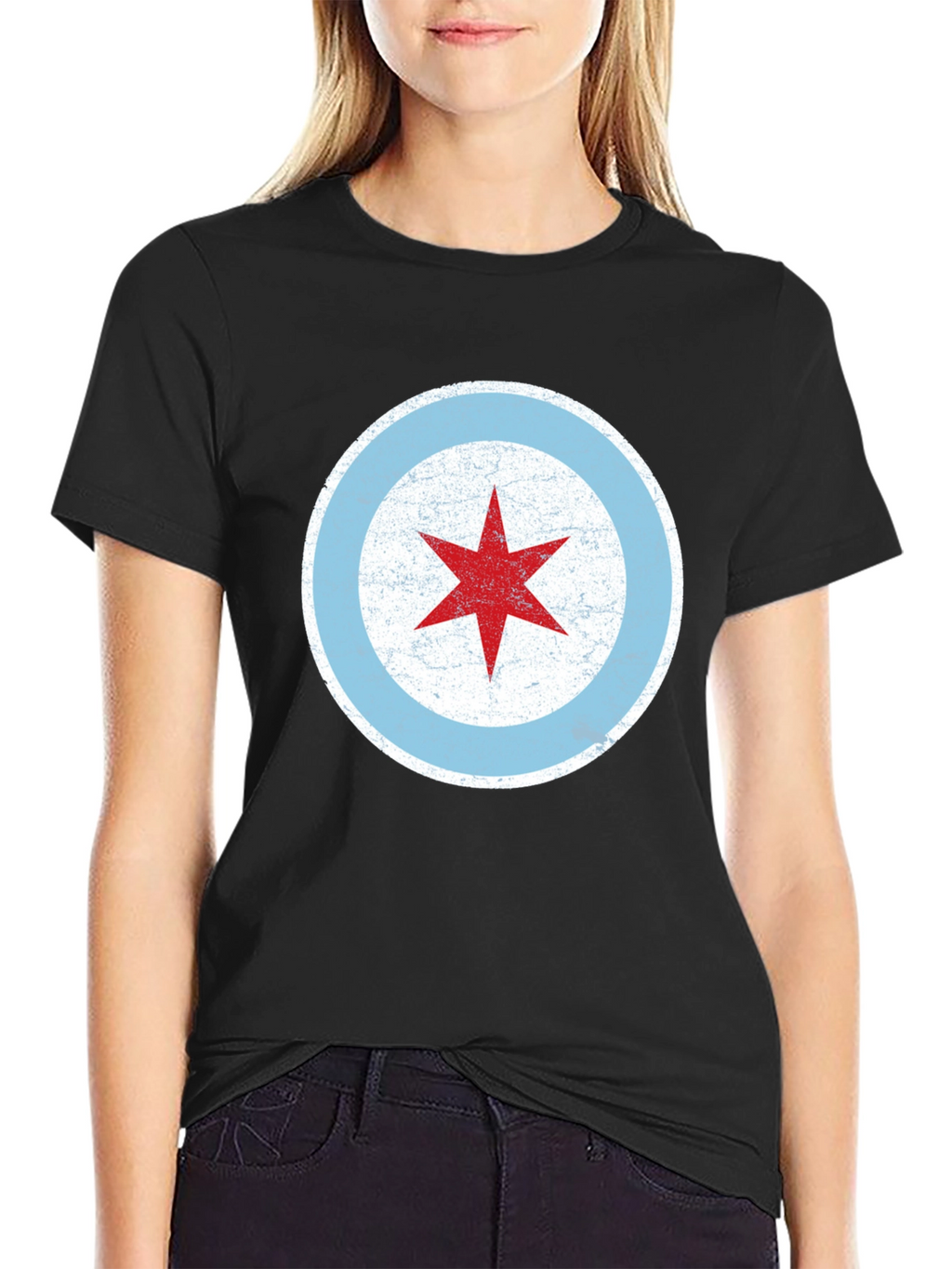 Chicago Flag Star Graphic T-Shirt