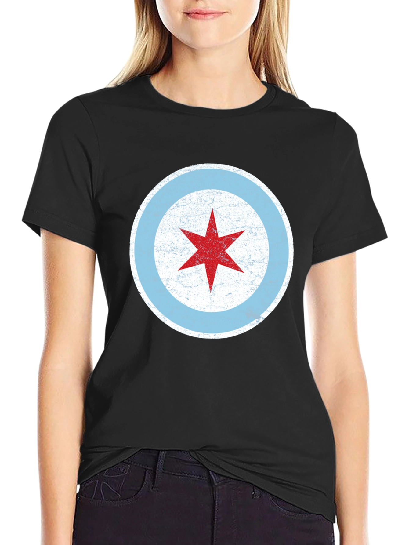 Chicago Flag Star Graphic T-Shirt