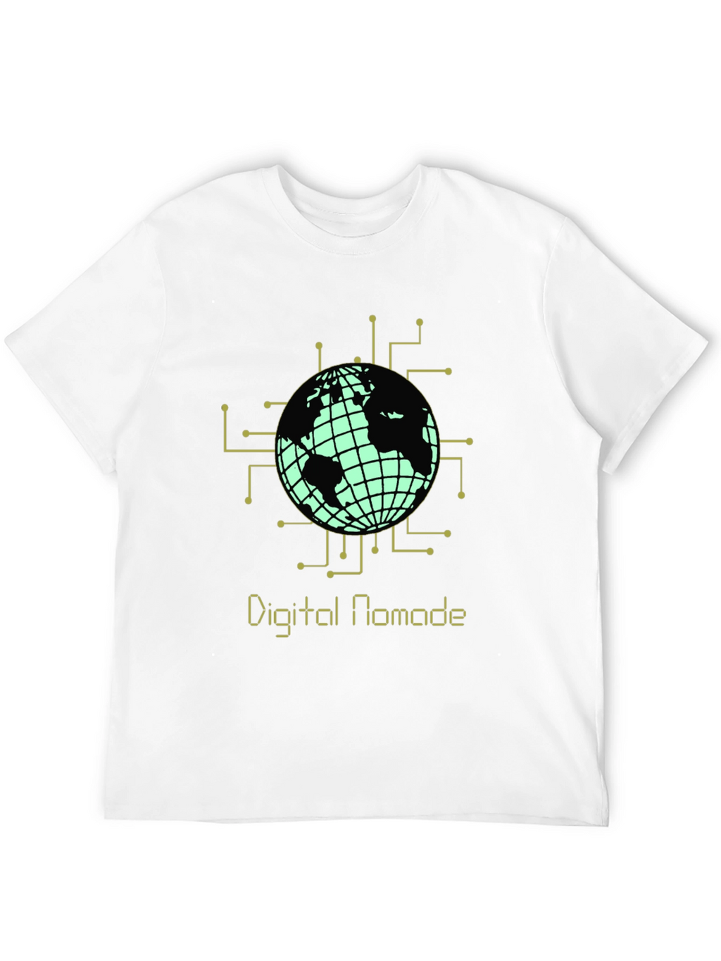 Digital Nomad Globe Graphic T-Shirt - Black