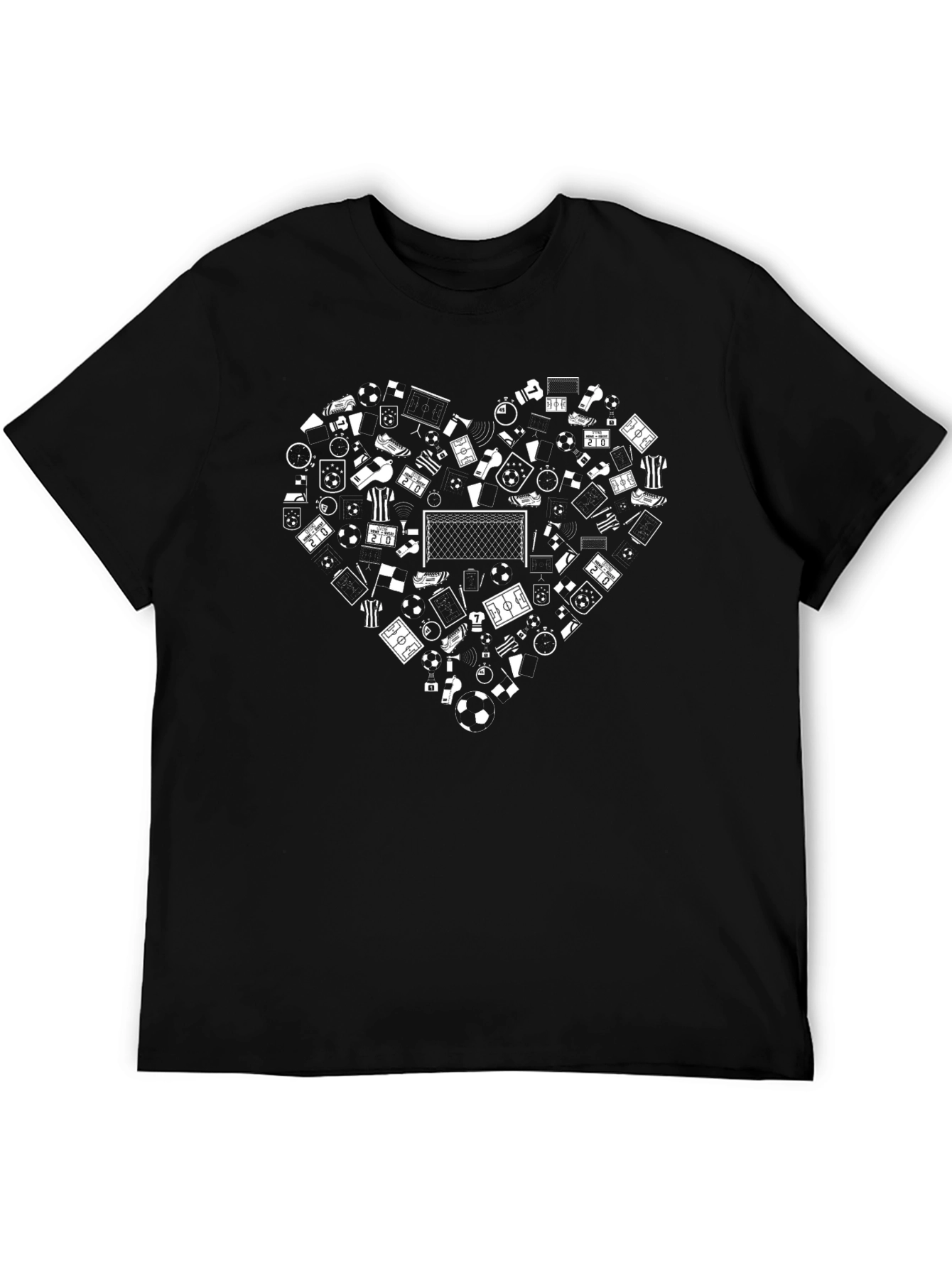 Soccer Love T-Shirt - Black Graphic Tee