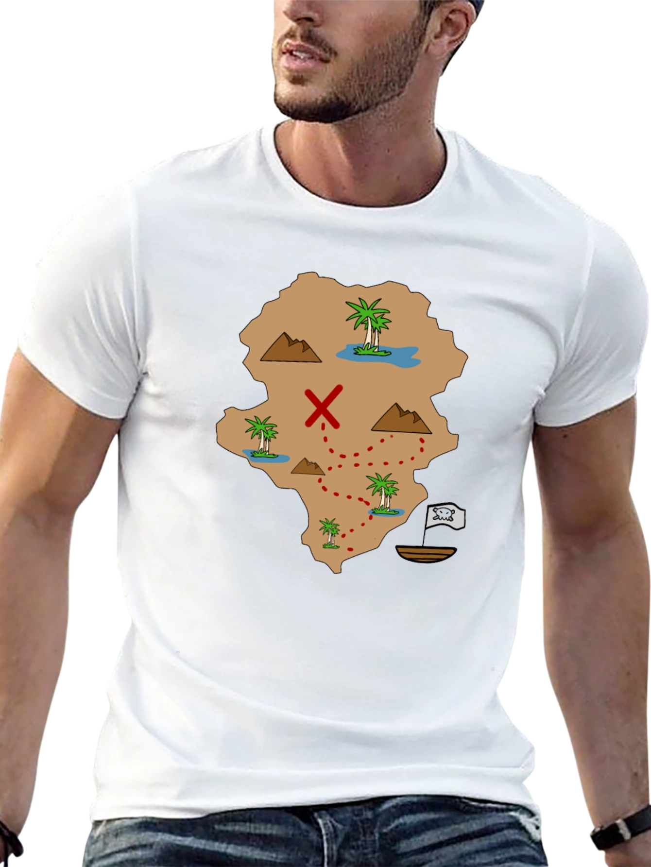 Pirate Map Graphic Tee - Find Your Treasure!