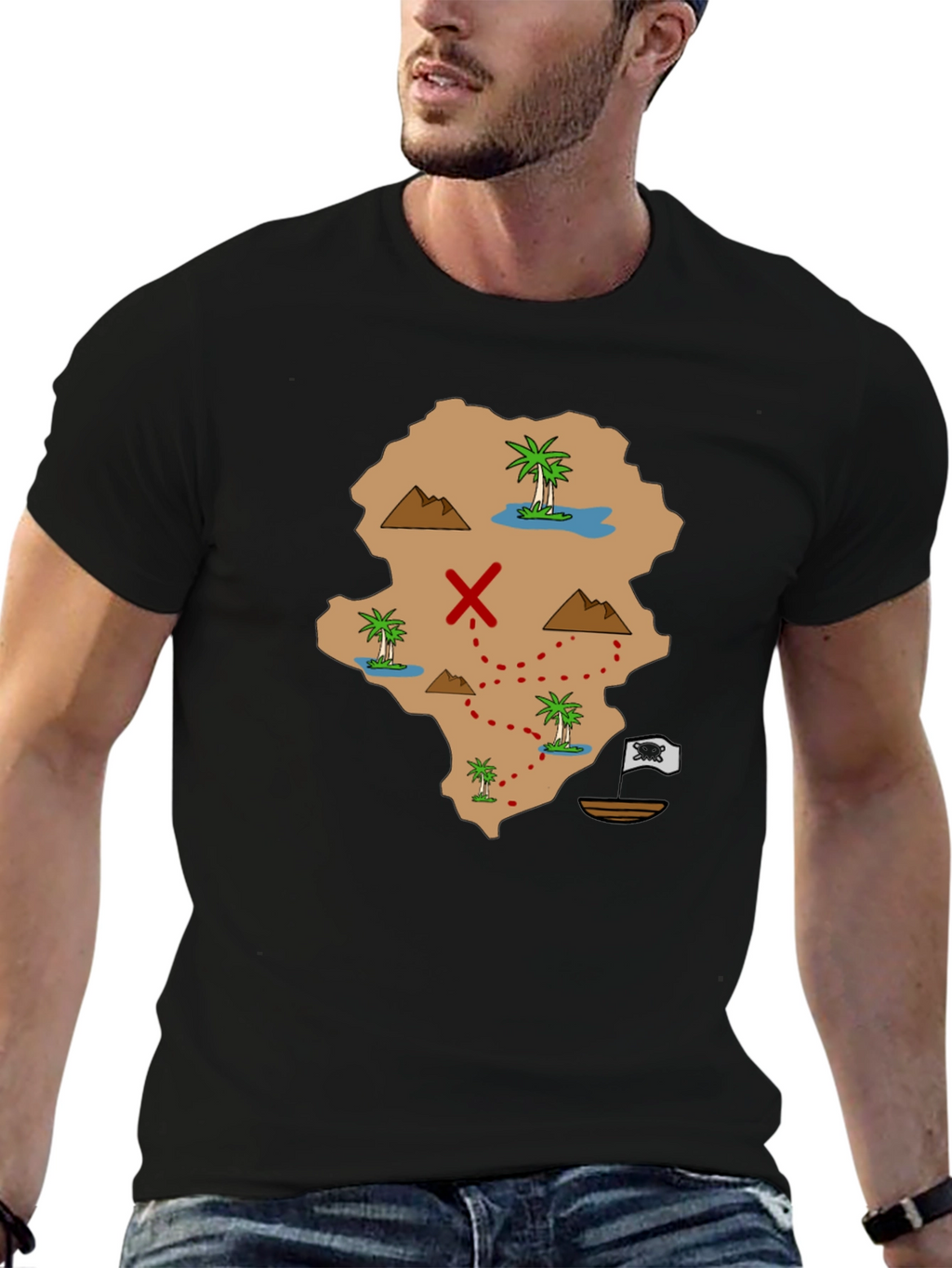 Pirate Map Graphic Tee - Find Your Treasure!