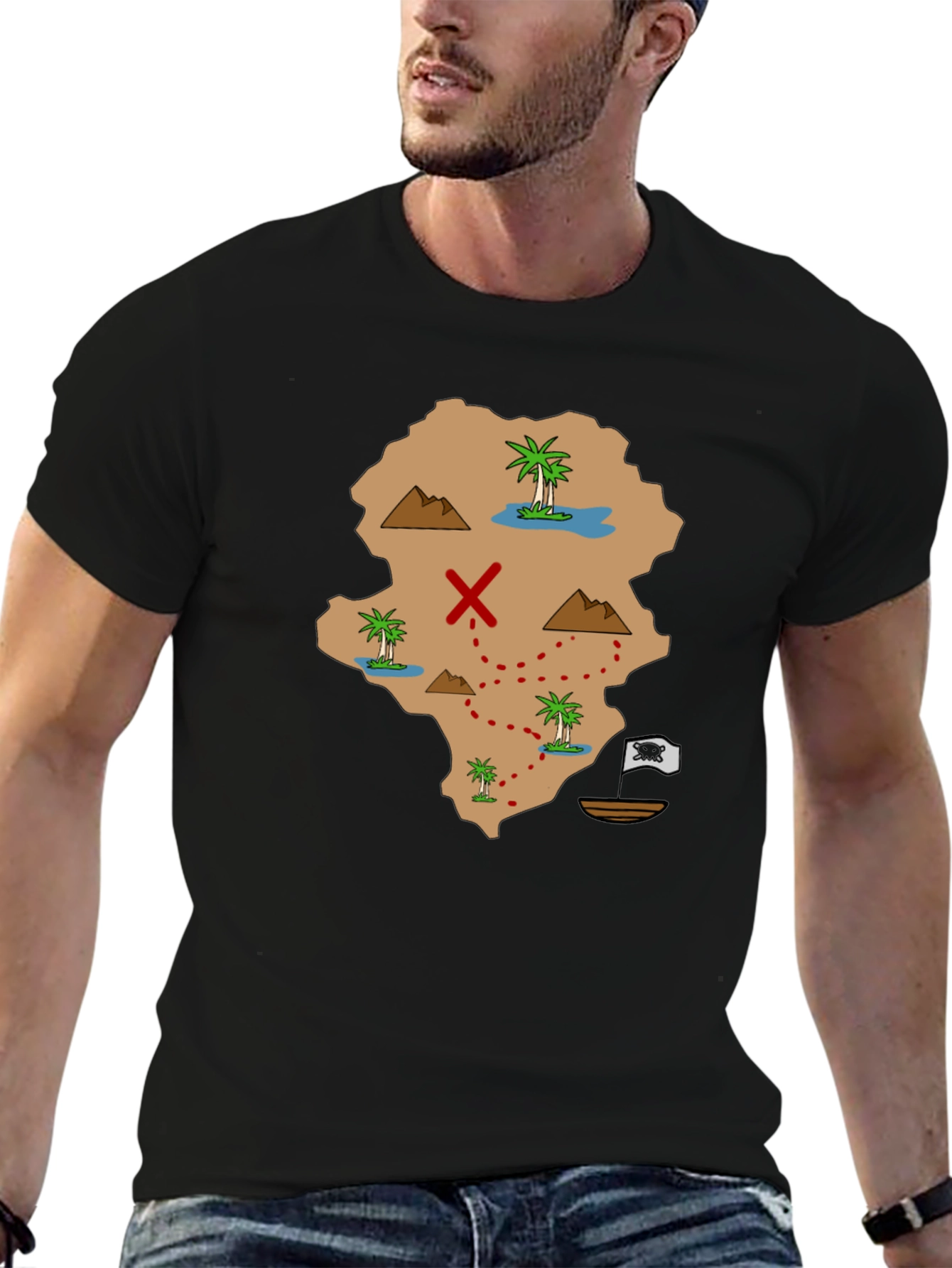 Pirate Map Graphic Tee - Find Your Treasure!